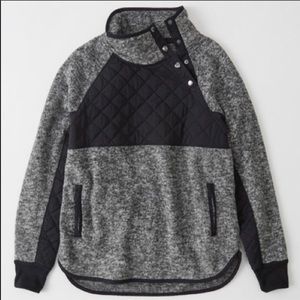Abercrombie &Fitch Asymmetrical Snap-Up Fleece